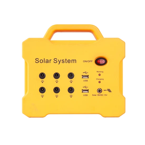Generador solar portátil casero del sistema solar de la batería recargable para la iluminación